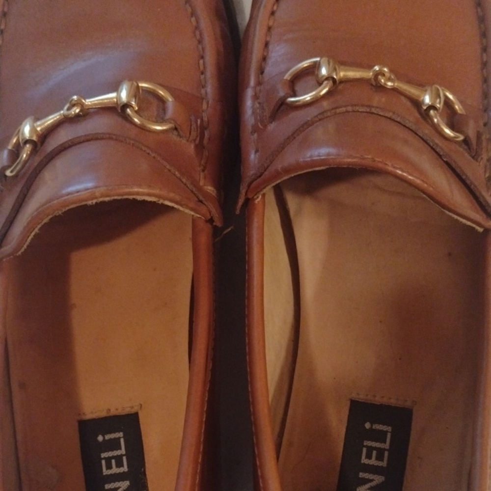 Vaneli Women's Tan Loafers with Gold Accent - Picture 2 of 4